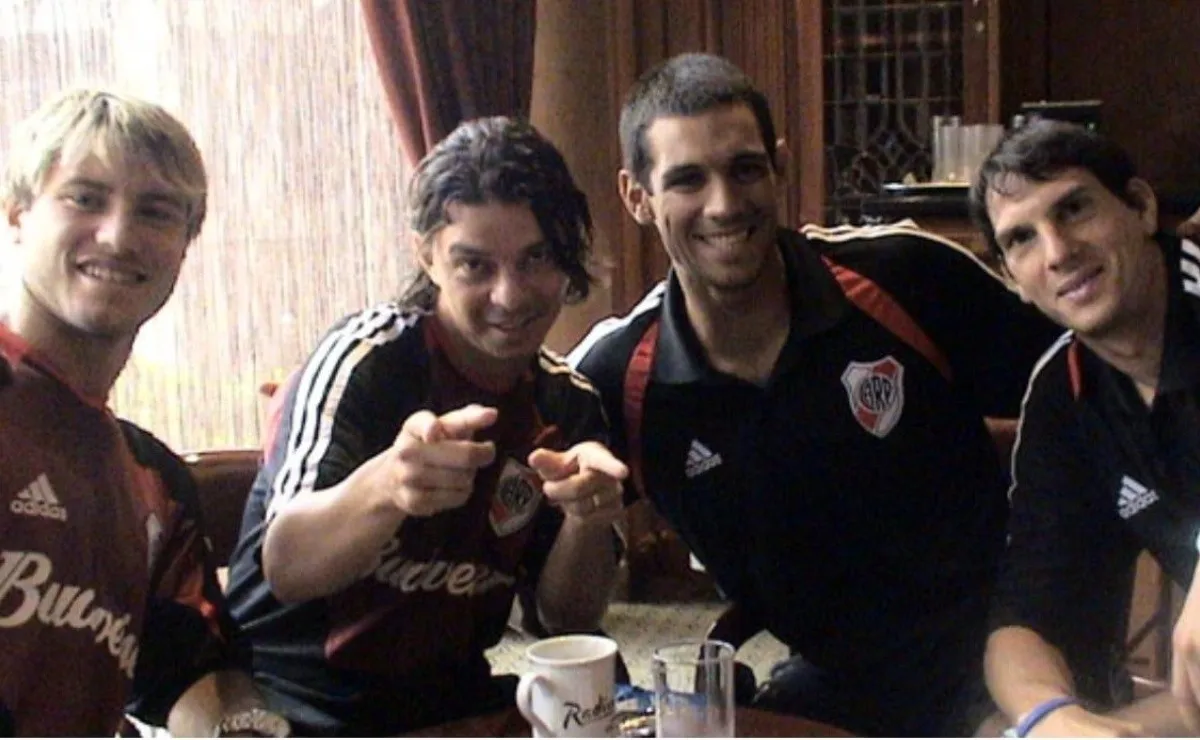 Gallardo y Sand mantuvieron una muy buena relación en sus épocas de futbolistas
