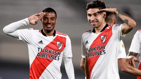 La celebración de Cachete y De la Cruz.