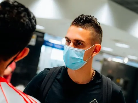 Borré llegó a Alemania y lo recibió un hincha de River