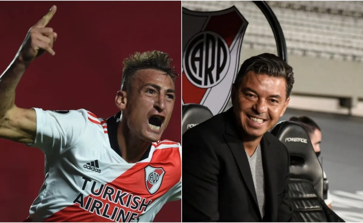 El ex Defensa y Justicia festejó sus primeros dos tantos con la camiseta de River en una noche clave.
