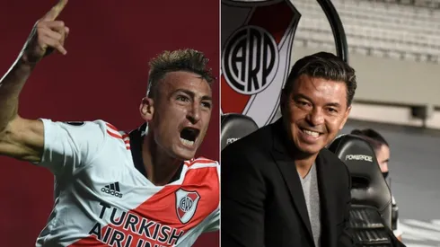 El ex Defensa y Justicia festejó sus primeros dos tantos con la camiseta de River en una noche clave.