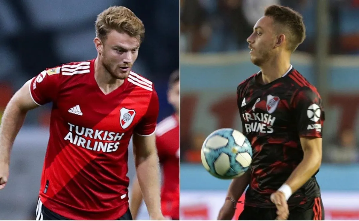 Lucas Beltrán y Nahuel Gallardo, las flamantes incorporaciones de Colón de Santa Fe que fueron convocados para jugar contra River, club dueño de sus pases.