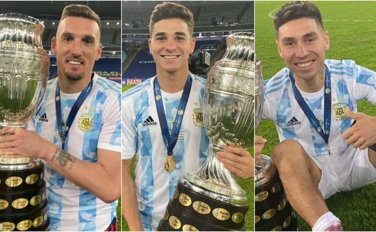 Franco Armani, Julián Álvarez y Gonzalo Montiel se sumarían este domingo a la burbuja de River.