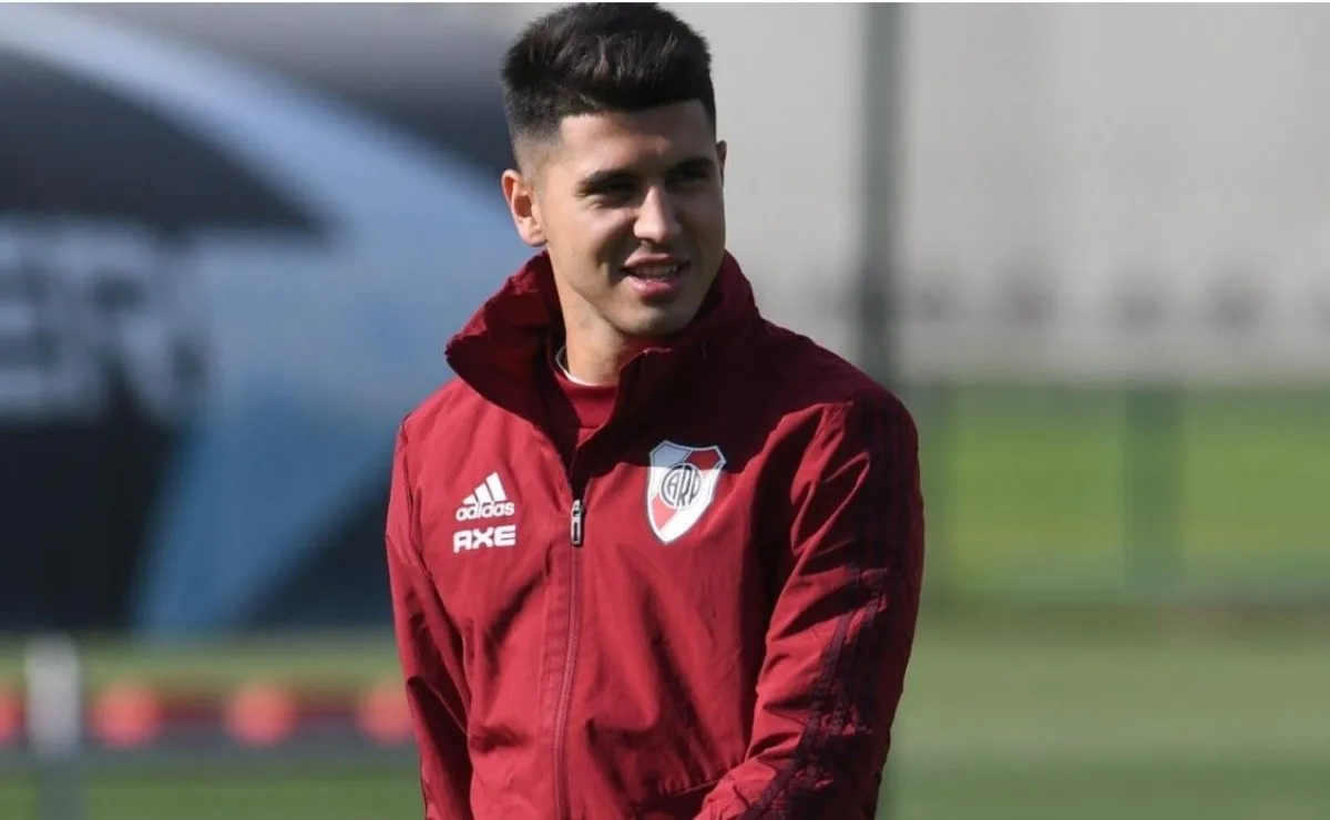 Exequiel Palacios subió una foto con Montiel y Martínez Quarta
