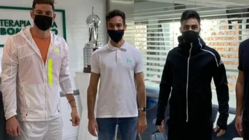 Así fue el cálido reencuentro entre Lucas Alario y el Pity Martínez.