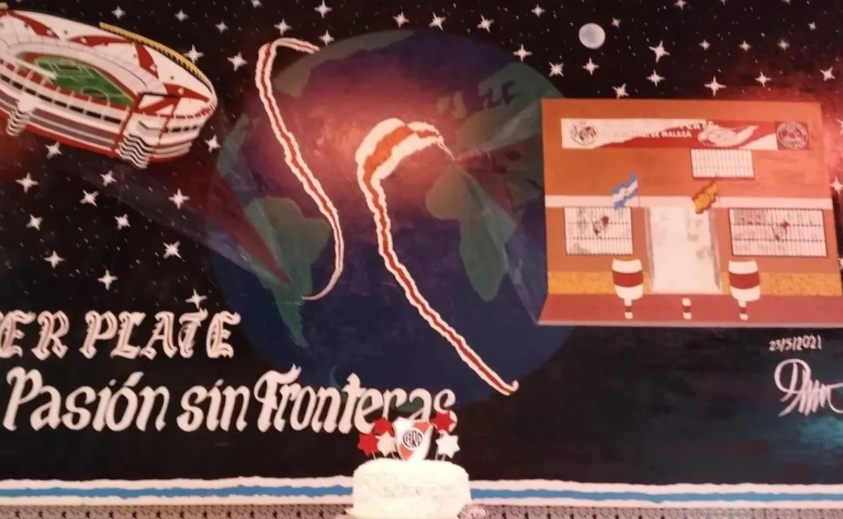 El mural que presentó la Fililal Málaga en su nuevo aniversario.