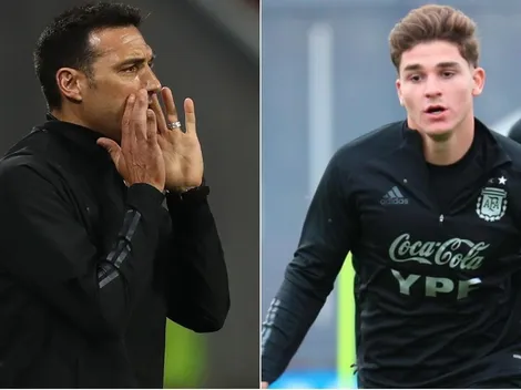 Scaloni, conforme con el ingreso de Julián Álvarez