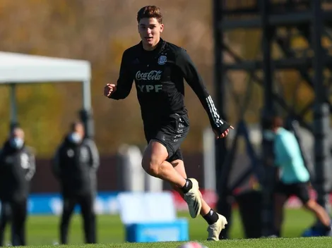 Julián Álvarez y su primera vez en la Selección mayor