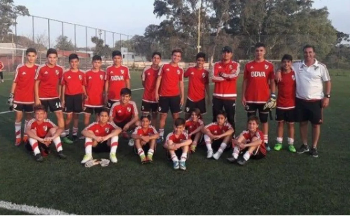 Los juveniles de River en el predio de Hurlingham.