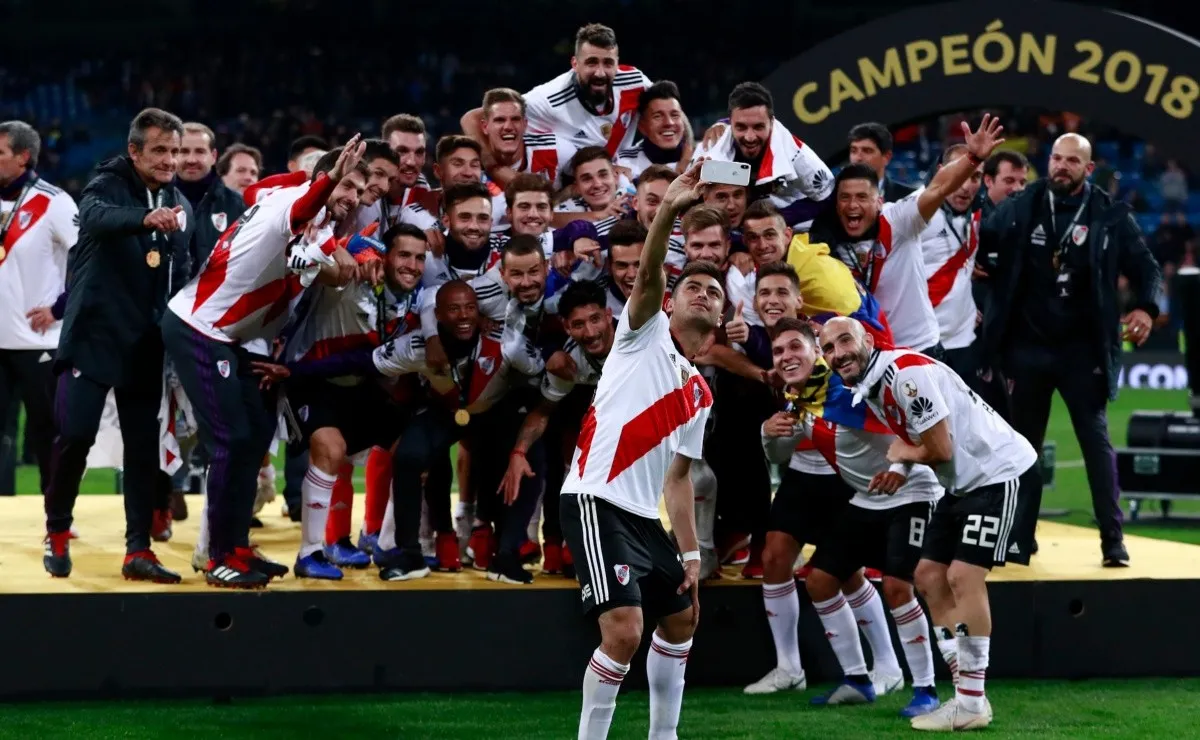 El plantel de River que quedará en la historia grande del club que venció a Boca por 3 a 1 en la final de la Copa Libertadores 2018 en el Estadio Santiago Bernabéu.