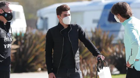 Álvarez y Armani se sumaron este jueves a los trabajos con el plantel.