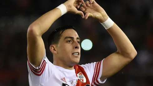 Ramiro Funes Mori recordó a River en sus festejos con el Villarreal.