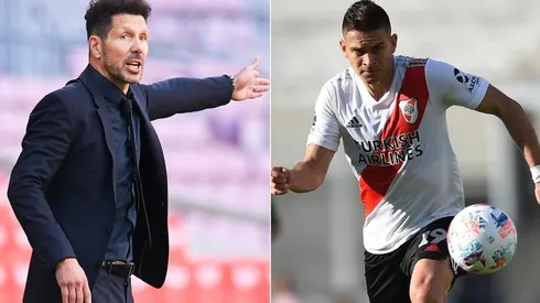 Diego Simeone, director técnico del Atlético Madrid elogió a Rafael Santos Borré y aseguró que es muy bueno lo que está haciendo el delantero colombiano en River.