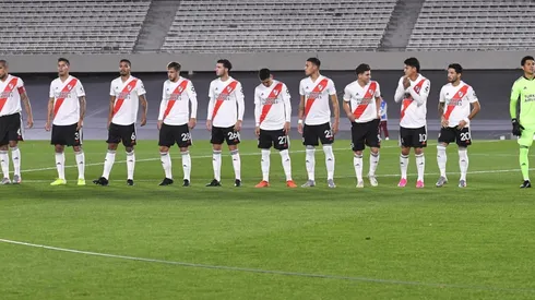 La formación de River ante Independiente Santa Fe: no hubo jugadores en el banco de suplentes.