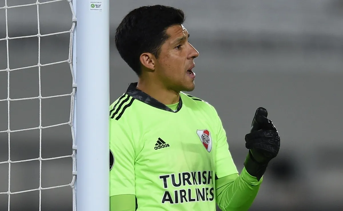 Los números de Enzo Pérez durante los 90 minutos como arquero de River.