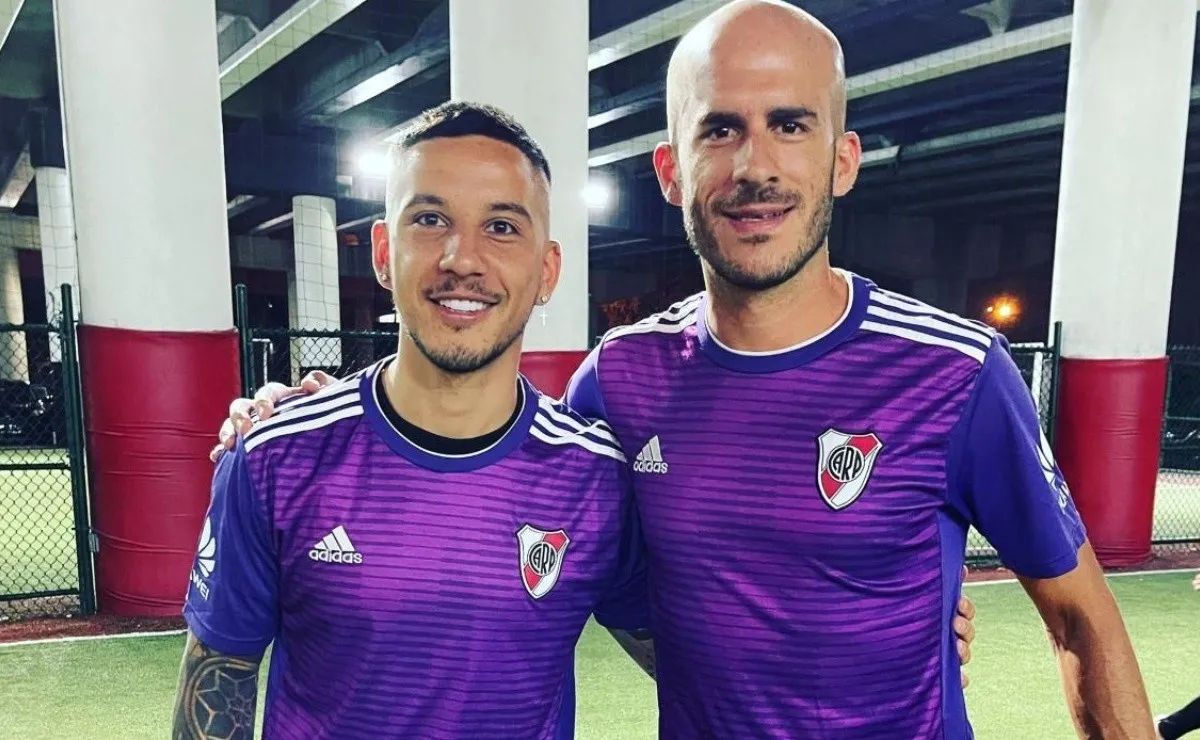 Sebastián Driussi volvió a ponerse la camiseta de River en un partido que organizó la Filial Miami.
