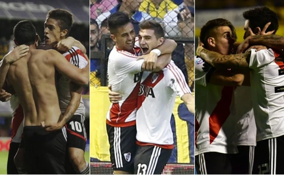 Los últimos tres triunfos de River sobre Boca en la Bombonera fueron en 2014, 2017 y 2018.