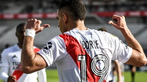 Rafael Santos Borré volvió a convertir tras cinco partidos. Fue el autor del segundo tanto de River contra Aldosivi por la Copa de la Liga Profesional.