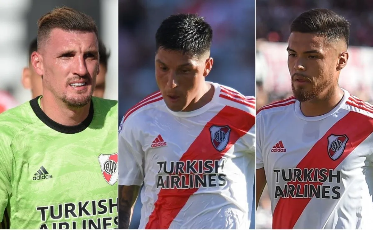 Franco Armani, Enzo Pérez y Paulo Díaz son los tres futbolistas de River que acumulan más minutos jugados en lo que va de 2021.