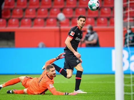 Alario convirtió en la victoria del Leverkusen