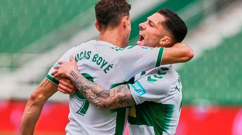 Lucas Boyé, el ex River que convirtió el único tanto del partido entre Elche y Levante y que hizo que su equipo salga de la zona de descenso en La Liga.