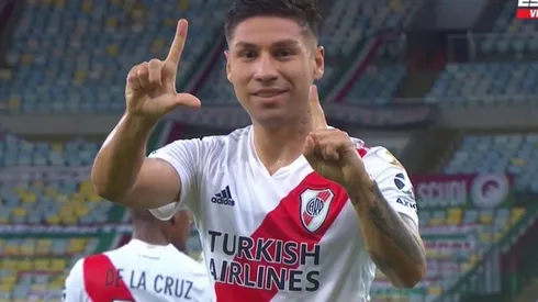 Gonzalo Montiel y una celebración especial tras el tanto de River en el Maracaná.