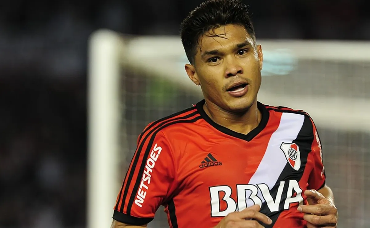 Teo vistió la camiseta de River desde 2013 a 2015 y en ese lapso marcó 28 goles.