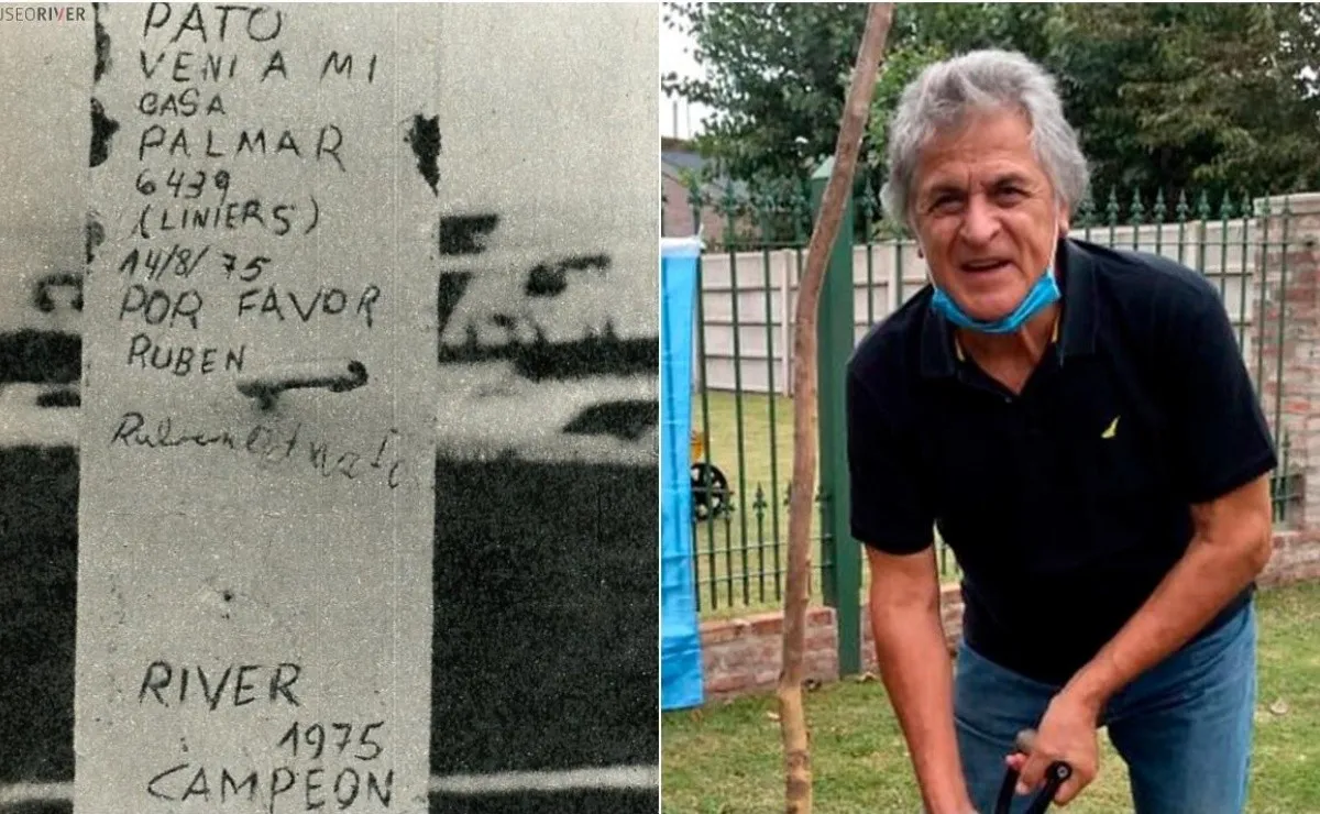 Apareció el hincha de River que en 1975 había tallado uno de los palos de madera de un arco del Monumental en el que invitaba a Fillol a cenar a su casa.