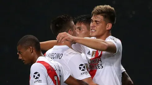Federico Girotti abrió el marcador ante Atlético Tucumán a los 11' y pocos minutos después marcó el segundo de River y de su cuenta personal.
