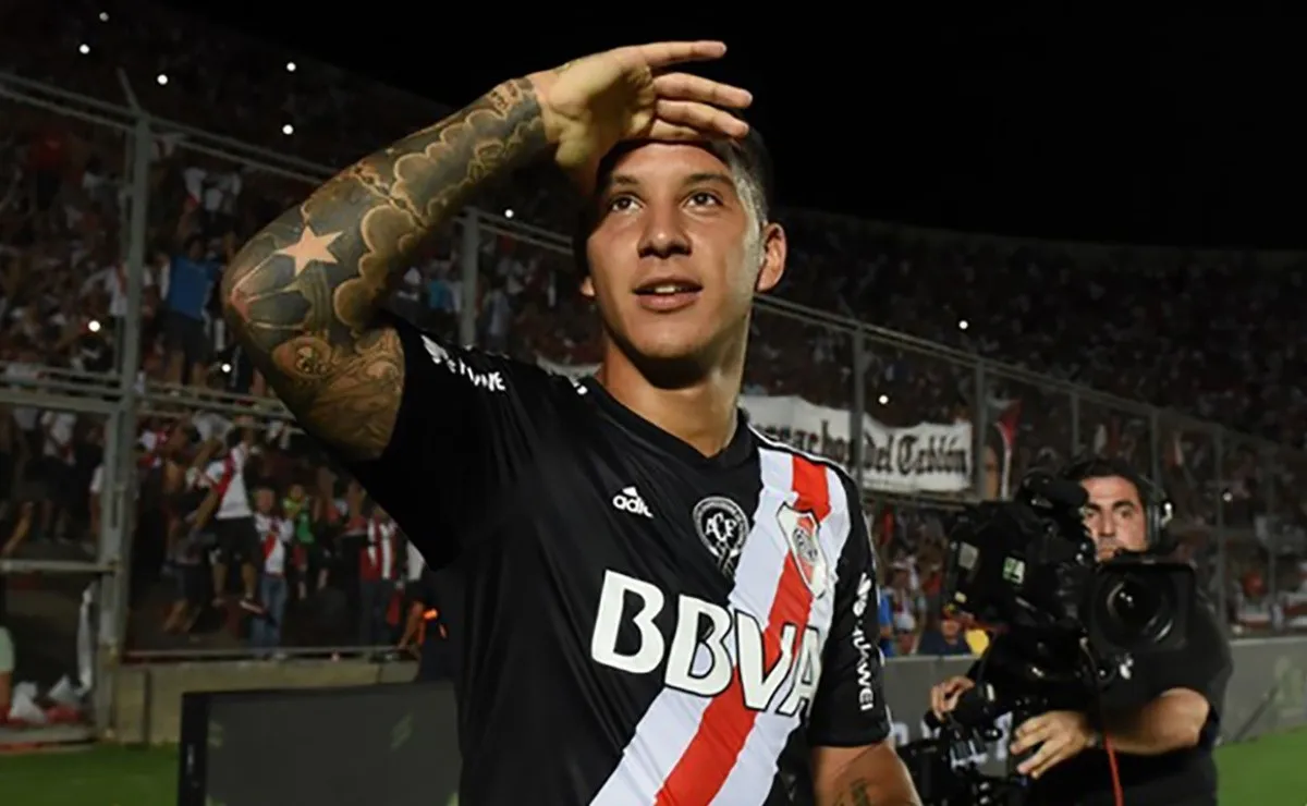 Sebastián Driussi disputó 105 partidos con la camiseta de River y marcó 28 goles.