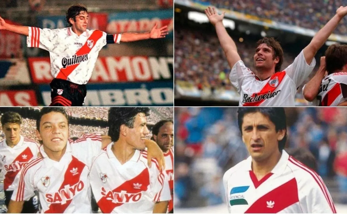 Algunos de los sponsors que River tuvo a lo largo de su historia.
