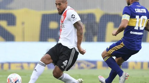 Maidana volvió a ser titular con la camiseta de River en la Bombonera.