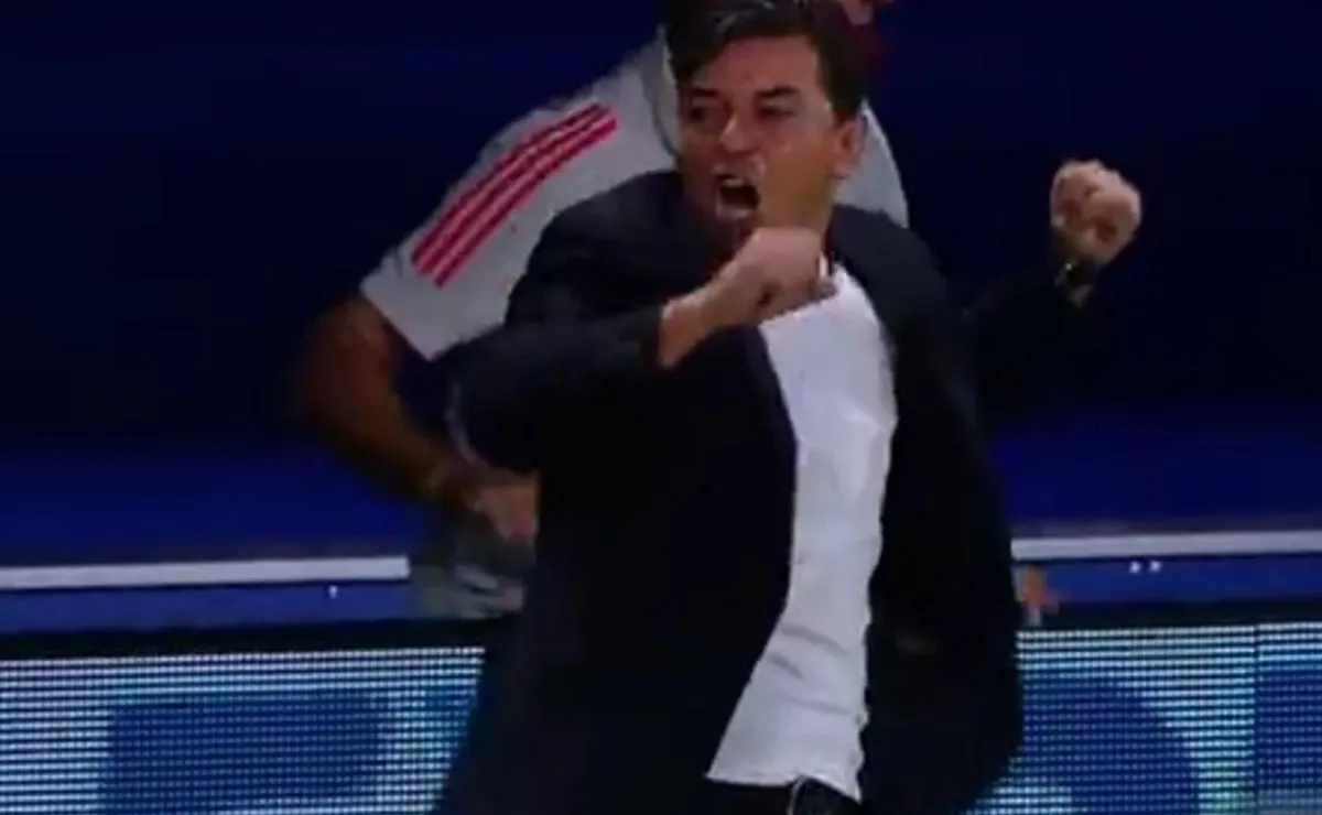 Marcelo Gallardo y un grito de gol de River a pura emoción y alegría