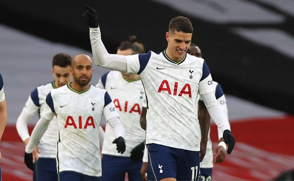 Erik Lamela marcó un golazo de rabona en el clásico londinense