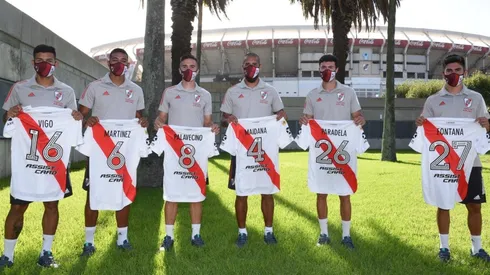 River presentó a sus seis refuerzos en el Monumental con Marcelo Gallardo y Rodolfo D'Onofrio como anfitriones.