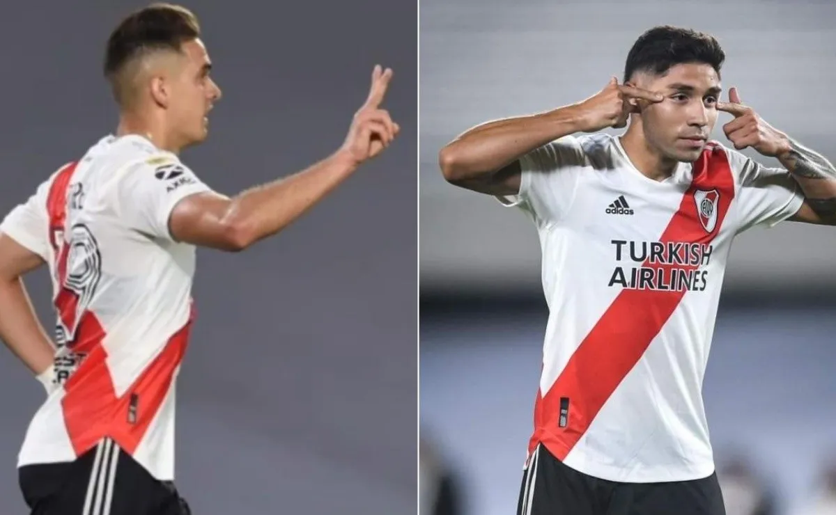 Gonzalo Montiel y Rafael Borré dedicaron sus goles de manera muy particular