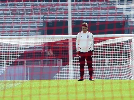 Gallardo probó cómo rueda la pelota en el Monumental