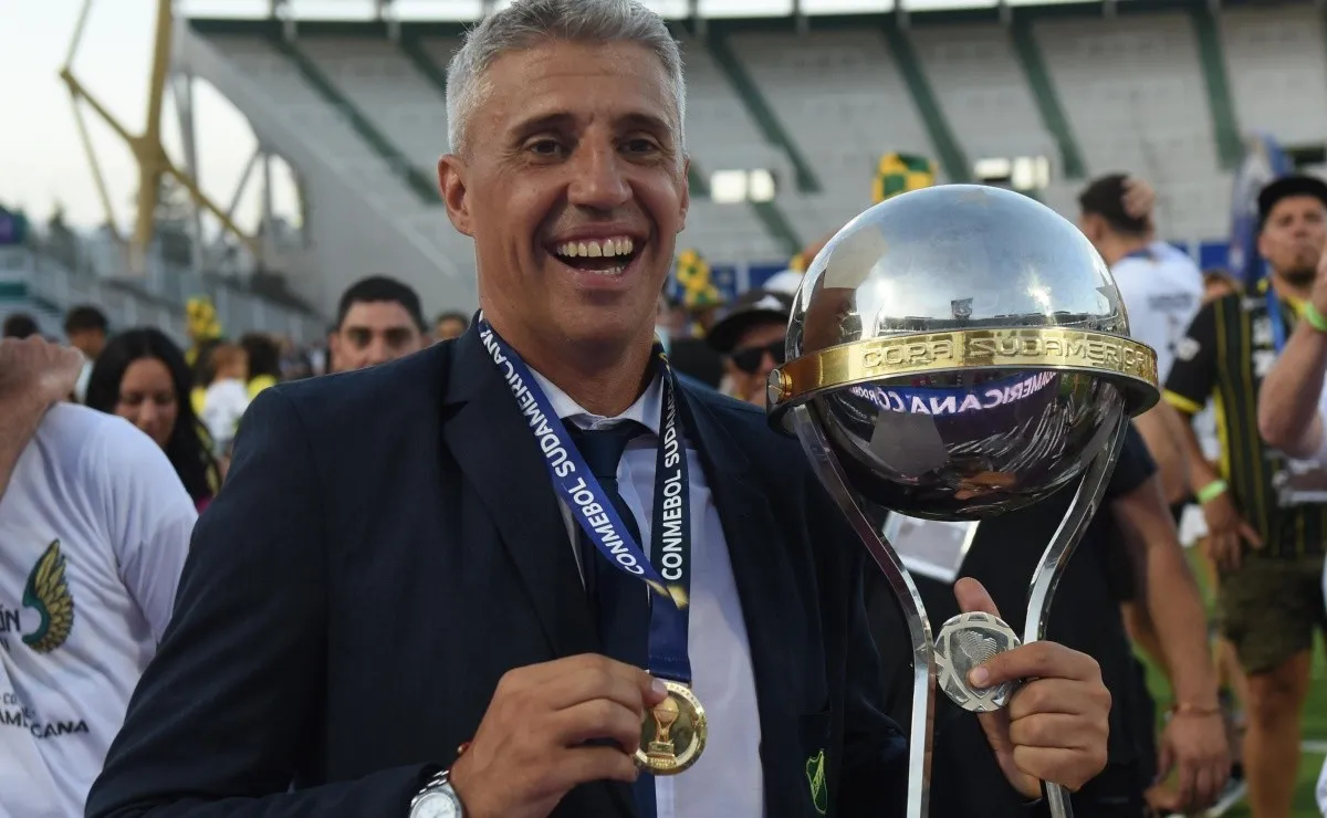 Hernán Crespo, la cabeza principal de este logro histórico del conjunto de Florencio Varela