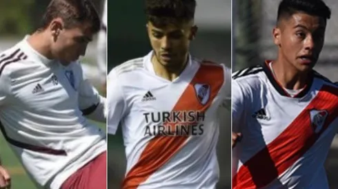 Leandro Peña, Santiago Simón, Esteban Fernández y Franco Alfonso firmaron su primer contrato profesional en River.