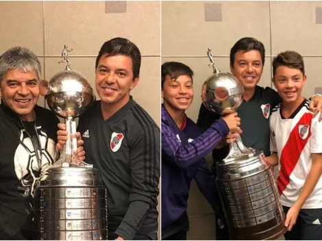 La emoción del padre, la hermana y los hijos de Gallardo