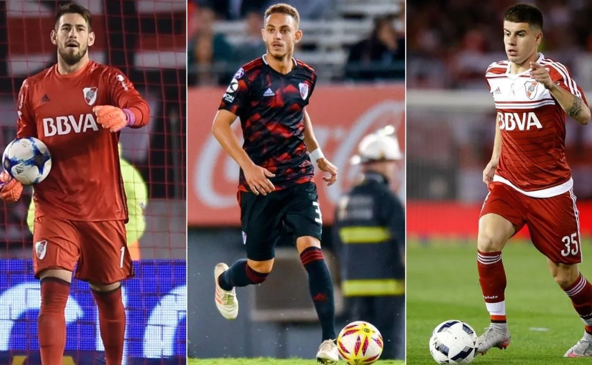 Augusto Batalla, Nahuel Gallardo y Tomás Andrade, tres de los que deben regresar a River