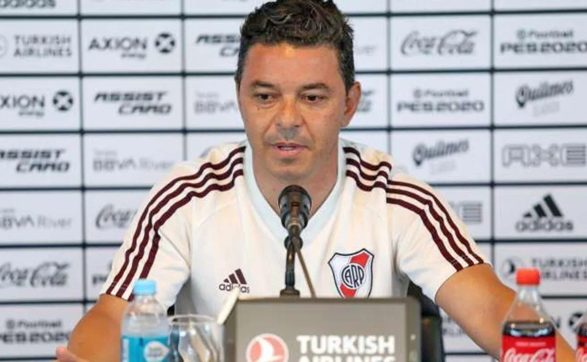 Marcelo Gallardo brindó una conferencia de prensa desde el River Camp.