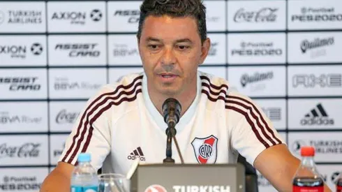 Marcelo Gallardo brindó una conferencia de prensa desde el River Camp.