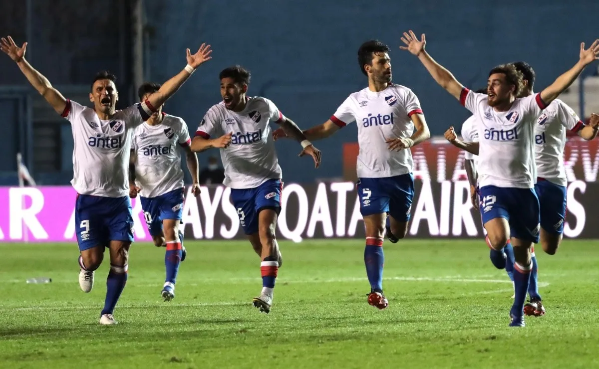 Nacional celebra el pase a los cuartos de final de la Copa Libertadores, la última vez que estuvo en esa instancia fue en 2016.