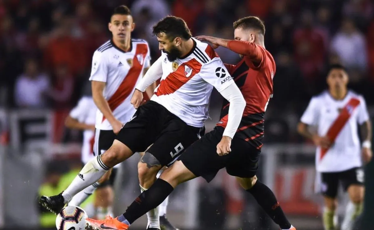 Lucas Pratto, clave en la final de la Recopa 2019.