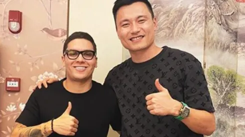 Juanfer Quintero recibió la bienvenida de sus compañeros en China