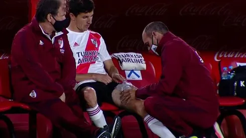 Ignacio Fernández tuvo que abandonar el partido frente a Banfield
