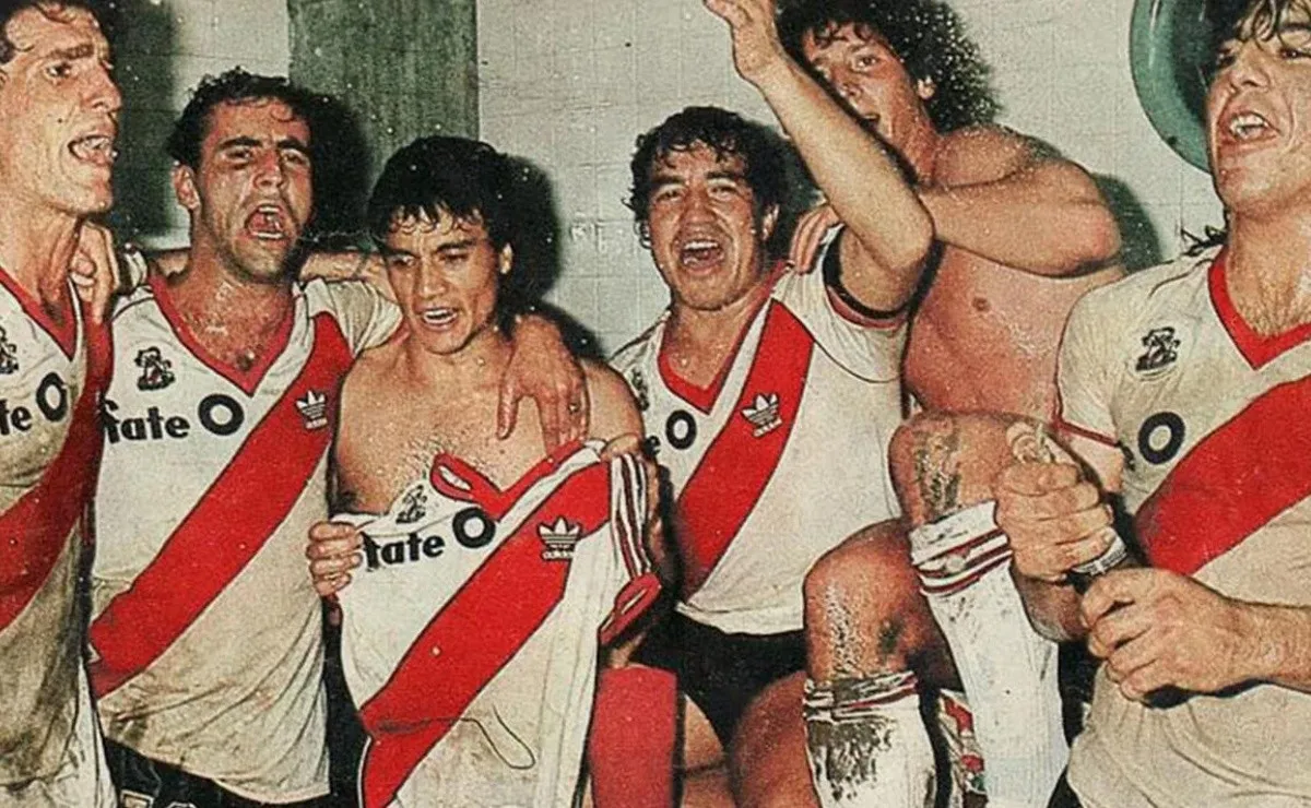 El festejo de los primeros campeones de América de la historia de River
