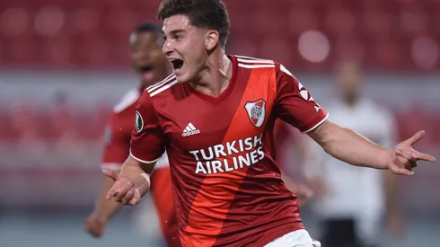 Julián Álvarez viene de convertir dos goles frente a San Pablo en el triunfo por 2 a 1 que selló la clasificación de River.