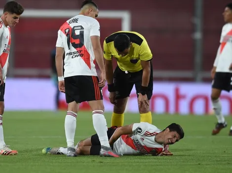 Nacho Fernández salió por un golpe en la rodilla